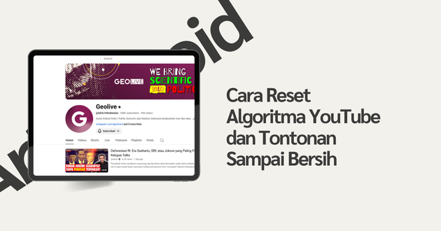 Cara Reset Algoritma YouTube
